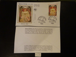 FRANCE 2023 2,32 EUROS ALPHONSE MUCHA 1860 - 1939 OBLITÉRATION PREMIER JOUR 15 09 2023 ENVELOPPE F.D.C. ART NOUVEAU - 2020-…