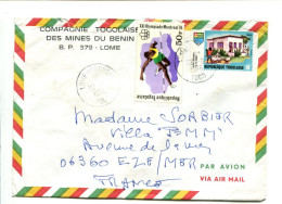 République Togolaise -  Affranchissement Sur Lettre à En Tète Mines Du Benin  - J.O. Montréal 76 - Togo (1960-...)