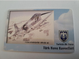 TURKIJE / 50 UNITS/ CHIPCARD/ TURKISH AIR FORCE  / DIFFERENT PLANES /        Fine Used Card  **15429** - Turquie