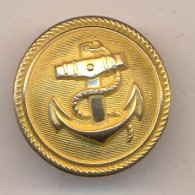 Germany. Marine Button With The Brand Fire Gilding Diameter 25 Mm. Perfect! - Knöpfe