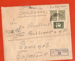 LETTRE RECOMMANDEE  DE RUSSIE POUR RATHENOW EN ALLEMAGNE - Lettres & Documents