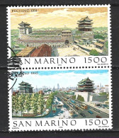 SAINT-MARIN. N°1410-1 Oblitérés De 1995. Pékin. - Used Stamps