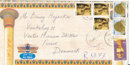 Egypt Air Mail Cover Sent To Denmark Cairo 12-8-2004 - Poste Aérienne