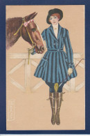 CPA Colombo Art Déco Illustrateur Italien Non Circulé Femme Women 407 Cheval Horse - Colombo, E.
