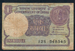 INDIA P78Ag 1 RUPEE 1988  LETTER A Signature VENKITARAMANAN #12S  FINE - Inde