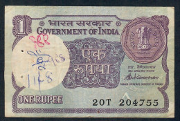 INDIA P78Ag 1 RUPEE 1988  LETTER A Signature VENKITARAMANAN #20T  FINE - Inde