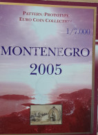 Prototype Euro Coin Collection Montenegro 2005,tiratura 7000 Pezzi - Privatentwürfe