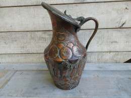 Ancien Pichet Perse Dinanderie XIXème Antique Copper Persian Pitcher - Arte Orientale