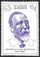 Zaire 1981 MNH, Heinrich Von Stephan, Founded UPU In 1874 - UPU (Wereldpostunie)
