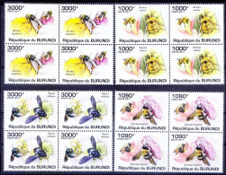 Honey Bees, Insects, Burundi 2011 MNH 4v Blk - Abeilles