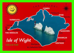 ISLE OF WIGHT - MAP - THE NEEDLES - J. SALMON LTD - - Andere & Zonder Classificatie