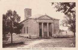 CHEF-BOUTONNE . -  Eglise De Chef-Boutonne.  Cliché Pas Courant - Chef Boutonne