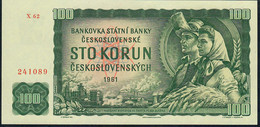 CZECHOSLOVAKIA   P91c 100  KORUN  1961  Serie X 62  UNC. - Czechoslovakia