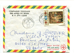 République Togolaise -  Affranchissement Sur Lettre Par Avion - Religion / Pâques 1972 - Togo (1960-...)