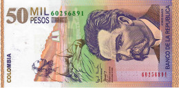 COLOMBIA B992e (= P449 Or P455 ? ) 50000 Or 50.000 PESOS 20.6.2003 Issued 2005 UNC. - Kolumbien