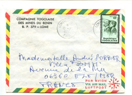 République Togolaise -  Affranchissement Sur Lettre Par Avion - KENNEDY / ADENAUER - Togo (1960-...)