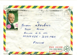 République Togolaise -  Affranchissement Sur Lettre Par Avion - Rotary International (surchargé) - Togo (1960-...)