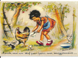 Carte Illustrateur Germaine Bouret Ponds Moi Un Oeuf Pour Faire Ma Mayonnaise - La Poule - Bouret, Germaine