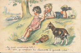 Carte Illustrateur Germaine Bouret Tu Sais Conduire Toto ? Oh Oui Je Conduis La Charette De Grand Père ! - Bouret, Germaine