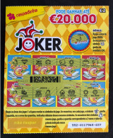 114 F, Lottery Tickets, Portugal, « Raspadinha », « Instant Lottery », « JOKER Pode Ganhar Até € 20.000 », Nº 552 - Billets De Loterie