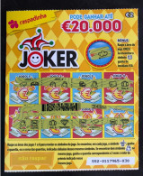 114 F, Lottery Tickets, Portugal, « Raspadinha », « Instant Lottery », « JOKER Pode Ganhar Até € 20.000 », Nº 552 - Billets De Loterie