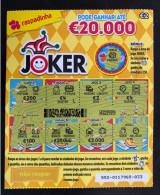 114 F, Lottery Tickets, Portugal, « Raspadinha », « Instant Lottery », « JOKER Pode Ganhar Até € 20.000 », Nº 552 - Billets De Loterie