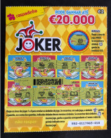 114 F, Lottery Tickets, Portugal, « Raspadinha », « Instant Lottery », « JOKER Pode Ganhar Até € 20.000 », Nº 552 - Billets De Loterie