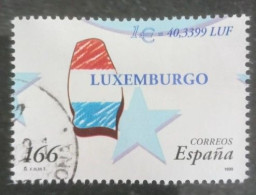 ESPAGNE SPANIEN SPAIN ESPAÑA 1999 FLAG OF ÖSTERREICH  BANDERA LUXEMBURG USED ED 3642 YT 3210 MI 3476 SG 3576 SC 2995K - Usati