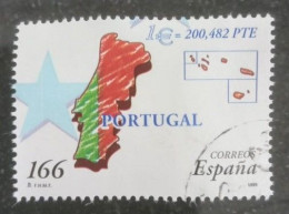 ESPAGNE SPANIEN SPAIN ESPAÑA 1999 FLAG OF ÖSTERREICH  BANDERA PORTUGAL USED ED 3643 YT 3211 MI 3477 SG 3577 SC 2995L - Gebraucht