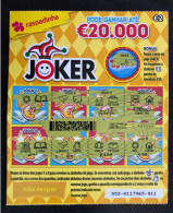 114 F, Lottery Tickets, Portugal, « Raspadinha », « Instant Lottery », « JOKER Pode Ganhar Até € 20.000 », Nº 552 - Billets De Loterie