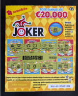 114 F, Lottery Tickets, Portugal, « Raspadinha », « Instant Lottery », « JOKER Pode Ganhar Até € 20.000 », Nº 552 - Billets De Loterie