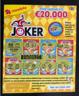 114 F, Lottery Tickets, Portugal, « Raspadinha », « Instant Lottery », « JOKER Pode Ganhar Até € 20.000 », Nº 552 - Billets De Loterie