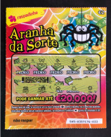 114 F, Lottery Tickets, Portugal, « Raspadinha », « Instant Lottery », « ARANHA DA SORTE » Nº  545 - Billets De Loterie
