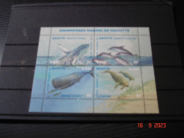 MAYOTTE  ANNEE 2005  NEUF  N° YVERT 173 A 176  FEUILLE 4 VALEURS   FAUNE/  MAMMIFERES MARINS DE MAYOTTE - Collections (sans Albums)