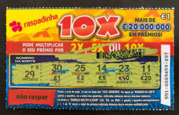 114 F, Lottery Tickets, Portugal, « Raspadinha », « Instant Lottery », « 10 X Mais De € 20.000.000 Em Prémios » #551 - Billets De Loterie