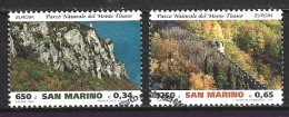 SAINT-MARIN. N°1625-6 Oblitérés De 1999. Réserves Et Parcs Naturels. - 1999