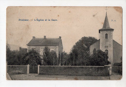 POULSEUR - L'église Et La Gare - Comblain-au-Pont