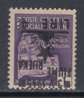 FIUME OCC. YUGOSLAVA - Sass. N.15aa - Cv 130 Euro - VARIETA' SOPRASTAMPA CAPOVOLTA - MNH** -GOMMA INTEGRA - Jugoslawische Bes.: Fiume