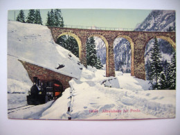 Switzerland - Abdulabahn Bei Preda - Alte Brücke, Viadukt, Zug, Lokomotive - Ca 1910s - Zug