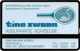 Netherlands - KPN - L&G - RCZ367 - Tine Zwaan Assurantie Adviseuse - 248B - 4Units, 09.1991, 1.000ex, Mint - Privé