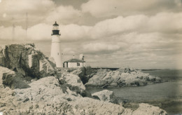 Postcard USA – Portland Headlight - 1950 – Prevent Forest Fire - Lighthouse - Portland