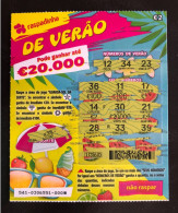 114 G, Lottery Tickets, Portugal, « Raspadinha », « Instant Lottery », « Raspadinha DE VERÃO », « SUMMER », Nº 541 - Billets De Loterie