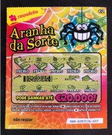 114 G, Lottery Tickets, Portugal, « Raspadinha », « Instant Lottery », « ARANHA DA SORTE », « LUCKY SPIDER », Nº 545 - Billets De Loterie