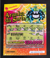 114 G, Lottery Tickets, Portugal, « Raspadinha », « Instant Lottery », « ARANHA DA SORTE », « LUCKY SPIDER », Nº 545 - Billets De Loterie