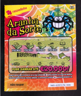 114 G, Lottery Tickets, Portugal, « Raspadinha », « Instant Lottery », « ARANHA DA SORTE », « LUCKY SPIDER », Nº 545 - Billets De Loterie