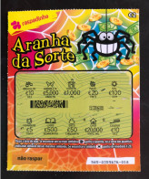 114 G, Lottery Tickets, Portugal, « Raspadinha », « Instant Lottery », « ARANHA DA SORTE », « LUCKY SPIDER », Nº 545 - Billets De Loterie