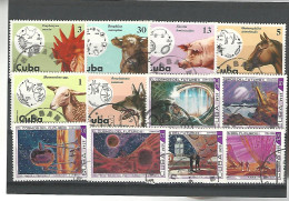 52576 ) Collection Cuba Postmark Farm Animals Space - Collezioni & Lotti