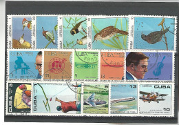 52581 ) Collection Cuba Postmark Birds Musicians Aircraft - Collections, Lots & Séries