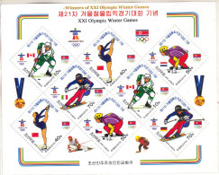 2010 North Korea Stamp  Vancouver Winter Olympic Games MS Overprint - Invierno 2010: Vancouver