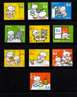 2021 JAPAN CHILDREN'S PICTURE BOOK SERIES NO. 5 (LITTLE POLAR BEAR) SET 10 STAMP Used. - Oblitérés